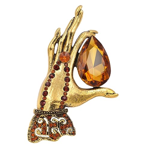 LIFKOME Vintage Brosche Für Kleidung Kreative Handförmige Brosche Modische Kleidungsnadel Hosenzubehör Elegante Corsage von LIFKOME