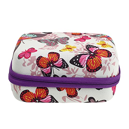 LIFKOME 1 Stück Praktische Tragetasche für Ätherische Öle Organizer für Flaschen mit Reißverschluss und Weißem Schmetterlingsdesign für Reisen und Outdoor Aktivitäten von LIFKOME