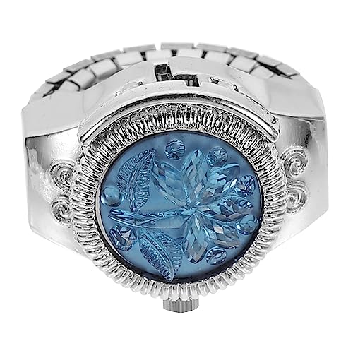 LIFKOME Ring Uhr Im Ringdesign Dekorative Uhr Für Damen Mit Kreativem Rosendekor Exquisites Handwerk Langlebiger Schmuck Für Alltag von LIFKOME