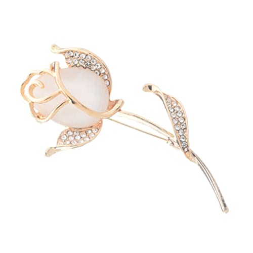 LIFKOME 1 Stück Rosenbrosche Opal für Frauen Brosche Hochwertigem Legierungsmaterial Dekorieren von Kleidung Taschen und Schals Gold von LIFKOME