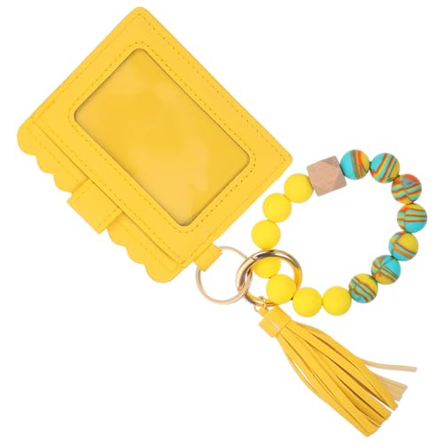 LIFKOME 1stück Kreative Quaste Handtasche Pu Multifunktionale Fransenarmband Schlüsselanhänger Und Kartenetui von LIFKOME