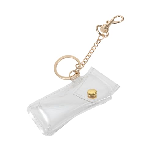 LIFKOME 1stück Transparente PVC Lippenstift-hülle Schlüsselanhänger Mit Metallring Stylischer Und Praktischer Lippenstift-case Für Handtaschen Für Unterwegs Und Langlebig von LIFKOME