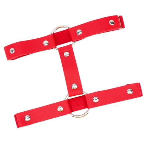 LIFKOME Strumpfband Rund Punk Ringe Oberschenkel Zweireihig Elastisch Glatt Und Langlebig Für Nachtclub Und Straße von LIFKOME