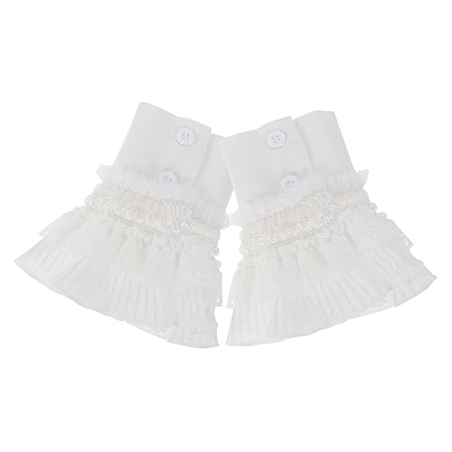 LIFKOME Abnehmbare Spitze Manschetten für Damen Handgelenksmanschetten Chiffon für Hochzeitskleider und Kostüm Accessoires von LIFKOME