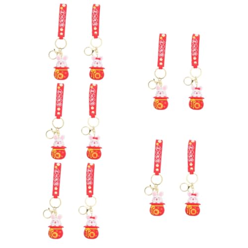 LIFKOME 10 STK Hase Schlüsselanhänger Kaninchen-anhänger Kaninchenanhänger Sternzeichen Kaninchen Schlüsselanhänger Entzückender Hasen-schlüsselanhänger Tierischer Schlüsselanhänger PVC von LIFKOME