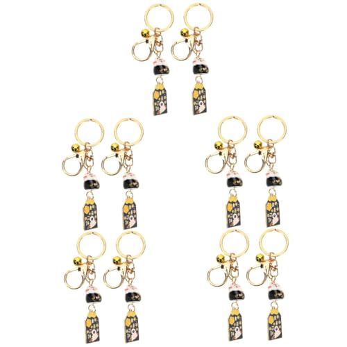 LIFKOME 10 STK Japanischer Schlüsselanhänger Glücksschlüsselanhänger Schlüsselanhänger Accessoires Für Damen Herrenanhänger Turbo-schlüsselanhänger Cartoon-schlüsselanhänger Metall Black von LIFKOME