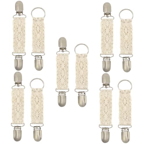 LIFKOME 10 Stk Schalclip Taschenclip Hutclip für die Reise an der Tasche Tarot-Schlüsselanhänger Maskenclip haar spangen haarclips Hutclip für unterwegs Hemdklammern Baumwollfaden Weiß von LIFKOME
