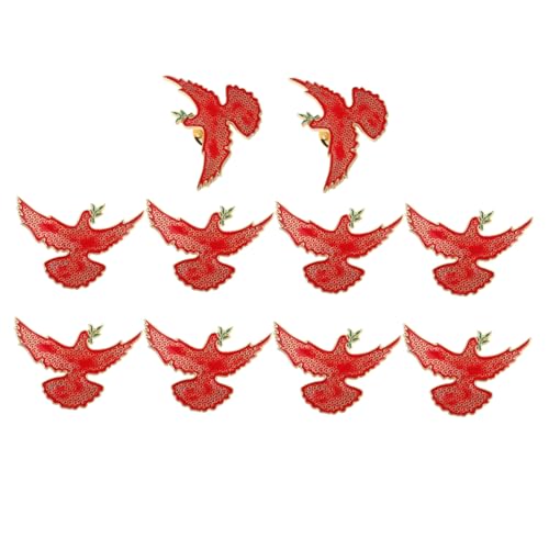 LIFKOME 10 Stück Friedens Tauben Broschen aus Langlebiger Metall Anstecknadeln mit Olivenzweig Modische Tier Broschen für Damen und Herren Geeignet für Kleidung Taschen Rucksäcke Schals von LIFKOME