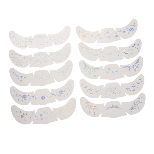 LIFKOME 10 Stück Halloween Gesichtstattoo Aufkleber Realistische Freckle Make-up Patches aus Hautfreundlichem Selbstklebende Gesichtstatuierungen für Festival Cosplay Kreative von LIFKOME