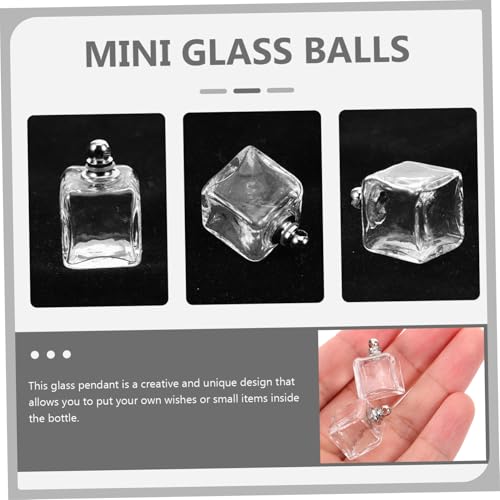 LIFKOME 10 Stück Klare Glas Kugelanhänger Mini Hohlkugeln mit Schraubverschluss zum Befüllen Wünschflasche DIY Schmuckanhänger für Halsketten Armbänder Basteln von LIFKOME
