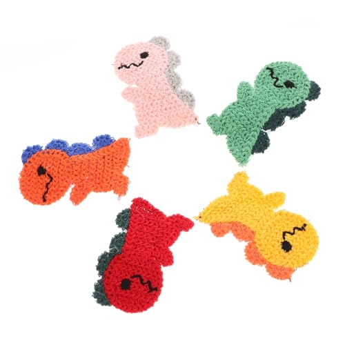 LIFKOME 10 Stück Teiliges Dinosaurier Haarclip für Mädchen Kleine Dekorative Haarklammern aus Metall und Wolle Bequeme Leichte Haarklammern Vielseitig Einsetzbar für Haartypen Bunte von LIFKOME