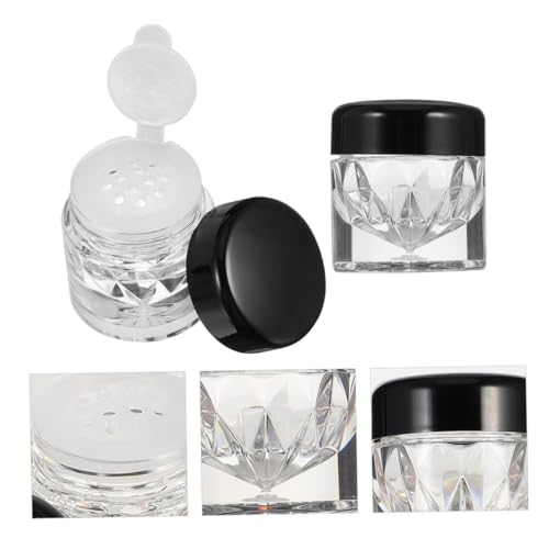 LIFKOME 10 Stück Teiliges Kosmetik flaschen mit Schwarzem Deckel Einsatz Transparente Leere Puderdosen für Lose Puder Concealer Lidschatten Kompakte Reisebehälter Langlebig und Tragbar von LIFKOME