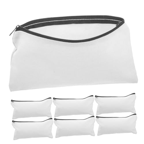 LIFKOME 10 Stück Teiliges Leinwand Stifttasche mit Reißverschluss Große Kapazität Schreibwaren Aufbewahrungstasche Praktische Federmappe für Schule und Büro Handliche DIY Zufällige Farbe von LIFKOME