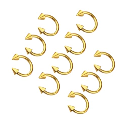 LIFKOME 10 Stück Teiliges Nasenringe und Ohrknorpel Piercings Hypoallergen Poliert Vielseitig Tragbar für Damen und Herren Modischer Nasen und Ohrschmuck von LIFKOME