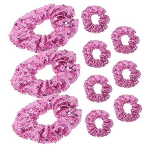 LIFKOME 10 Stück Teiliges Pailletten Haargummis für Damen und Mädchen Glitzernde Elastische Pferdeschwanzhalter Vielseitig Einsetzbar für Party Sport und Alltag Robust und Stylisch von LIFKOME