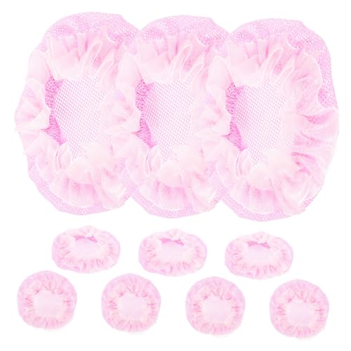 LIFKOME 10 Stück Teiliges Rosa Haarnetz Duttabdeckung für Damen Elastisches Unsichtbares Ballett Haarnetz Langlebig Einfach Anzuwenden Modischer Haarschmuck für Stilvolle Frisuren von LIFKOME