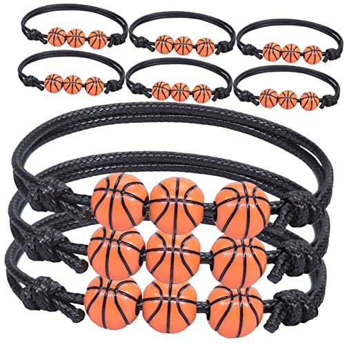 LIFKOME 10 Stück Teiliges Sportarmband mit Basketball Anhängern Dekorative Kompakte Armbänder Hautfreundlichem Material Modisch und für Damen und Herren von LIFKOME