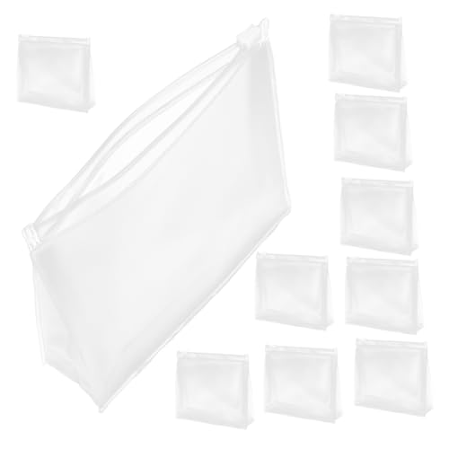 LIFKOME 10 Stück Teiliges Transparente Kosmetiktaschen aus Robustem Material Leichter Kulturbeutel mit Reißverschluss für Reise toilettenartikel Klare Aufbewahrungstaschen für Damen von LIFKOME