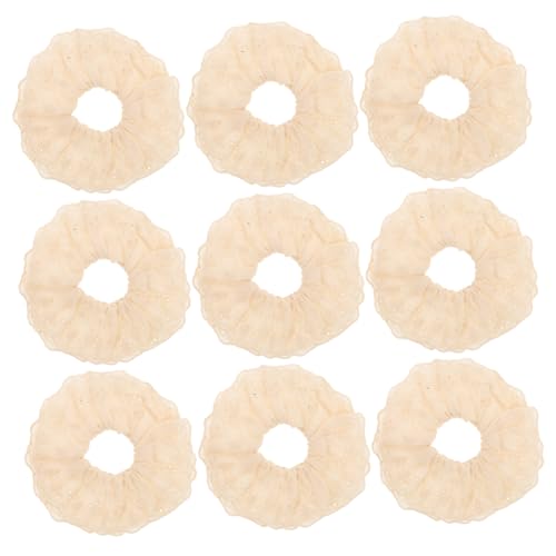 LIFKOME 10stücke Weiße Spitzen-haargummis Große Damen-haargummis Brautschmuck Haarschmuck Übergroße Elastische Haarbänder Für Pferdeschwanz Geflochtenes Haar Dickes Dünnes Haar von LIFKOME