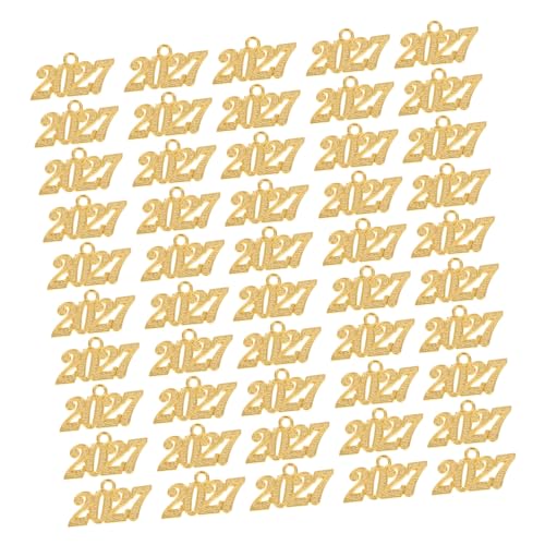 LIFKOME 100 Stück Abschluss Quasten Anhänger Goldfarbene Legierung Charms für Schmuckherstellung DIY Halsketten Armbänder Schlüsselanhänger Kreative Bastelzubehör Jubiläumsfeiern von LIFKOME