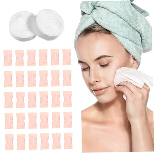 LIFKOME 100 Stück Einweg Gesichtstücher Komprimierte Reise Waschlappen aus Baumwolle Schnelltrocknende Gesichtstücher Platzsparende Einmal Handtücher für Gesicht und von LIFKOME