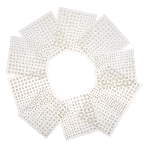 LIFKOME 10Blätter Selbstklebende Perlenaufkleber Für Gesichtsmake Up Dekorative DIY Craft Perlen Sticker Für Bastelprojekte Und Persönliche Gestaltung von LIFKOME