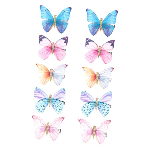 LIFKOME 10stücke Butterflies Haarspangen Kreative Bunte Haarklammern Für Dekoration Für Partys Hochzeiten Halloween Und Für Mädchen von LIFKOME