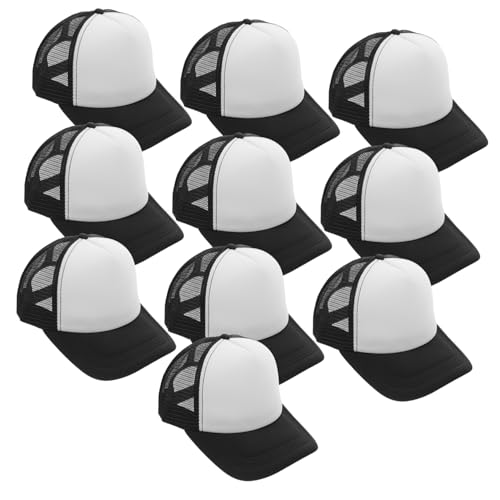 LIFKOME 10stücke Sublimation Blank Mesh Baseball Cap DIY Verstellbare Kappe Für Männer Und Frauen Atmungsaktive Trucker Kappe Für Individuelle Designs Und Outdoor-aktivitäten von LIFKOME