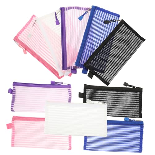 LIFKOME 10stücke Federmäppchen Aus Netzstoff Kleine Reißverschlusstasche Multifunktions-federmäppchen Mit Großem Fassungsvermögen Für Stifte Lineale Und Notizen Leicht Und Tragbar von LIFKOME