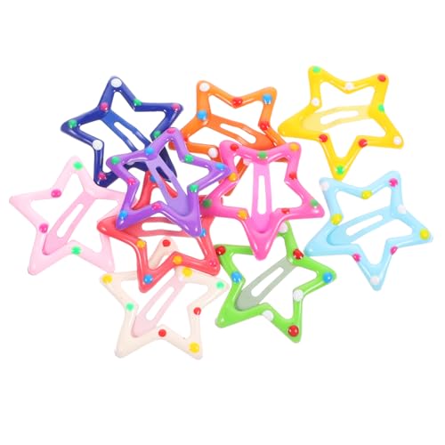 LIFKOME 10stücke Teiliges Bunte Stern Haarspangen Für Mädchen Kawaii Haarschmuck Sicherer Metall-snap-clip Für Kleinkinder Und Kleine Prinzessinnen Perfektes Für Geburtstage Oder von LIFKOME