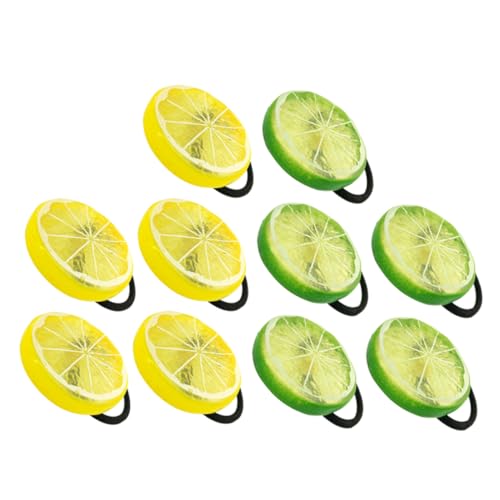 LIFKOME 10stücke Elastische Haarbänder Zitronenscheibe Stretchbänder Für Mädchen Winzige Bänder Farbige Haarbänder Kleine Accessoires Für Haare von LIFKOME