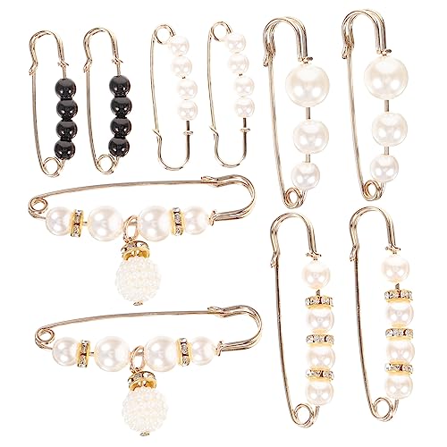 LIFKOME 10stücke Sicherheitsnadel Brosche Für Kleidung Pullover Und Schal Clips Für Damen Hosen Und Kleider Schmucknadeln Für Jacken Und Rucksäcke von LIFKOME