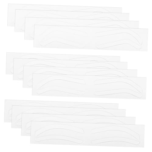 LIFKOME 12 Blatt Teiliges Augenbrauen Schablonen aus Hautfreundlichem Papier Selbstklebende Augenbrauen Hilfsaufkleber für Präzises Formen und Zeichnen Wiederverwendbar für Make Up und von LIFKOME