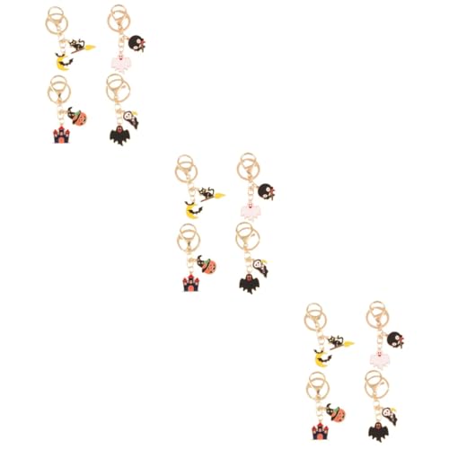 LIFKOME 12 STK Halloween-Schlüsselanhänger Kinderschlüsselanhänger für Rucksäcke Schlüsselanhänger zum Aufhängen Ketten Halloween anhänger Halloween Schlüsselringe Legierung von LIFKOME