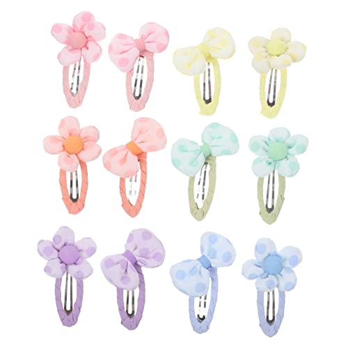 LIFKOME 12 Stück Teiliges Candy Farben Haarspangen für Mädchen Leichte Blumen Haarklammern Niedliche Bunte Clips Vielseitiger Haarschmuck für Farben Mix Bequem und Modisch von LIFKOME