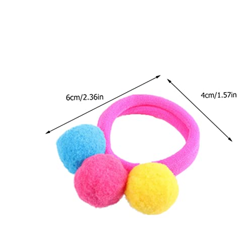 LIFKOME 12 Stück Teiliges Elastisches Haarband mit Bunten Pompom Bommel Weiche Haargummis für Mädchen und Langlebige Haarschmuck accessoires für Alltag Party und Zufällige Zufällige Farbe von LIFKOME
