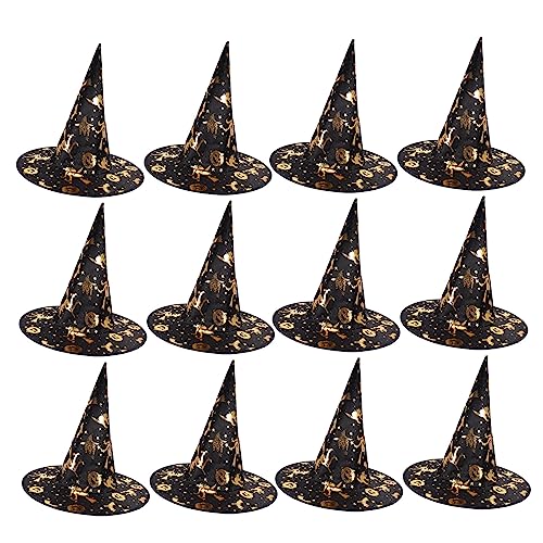 LIFKOME 12stücke Halloween Hexenhüte Lustige Kostümaccessoires Für Halloween-partys Leicht Und Komfortabel Für Erwachsene Für Maskeraden Und Rollenspiele von LIFKOME