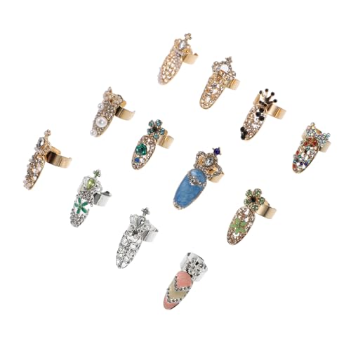 LIFKOME 12stücke Nagelringe Nail Art Dekorationen Für Maniküre Schmuck Finger Ringe Für Natürliche Und Künstliche Nägel Geeignet Für Frauen Und Mädchen von LIFKOME