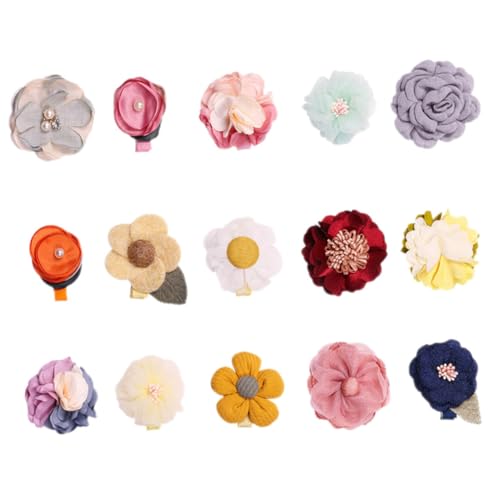 LIFKOME 15 Stück Teiliges Mädchen Bunte Blüten haarklammern Süßer Haarschmuck Rutschfeste Vielseitige Haar accessoires für Stylische und Ansprechende Frisuren von LIFKOME