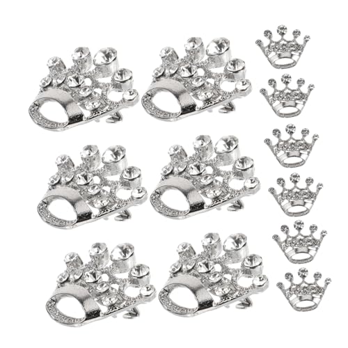 LIFKOME 15 Stück Teiliges Mini Kronenbroschen aus Legierung mit Strasssteinen Prinzessin Tiara Anstecknadeln für Hochzeit Bankett Geburtstag und Festliche Outfits von LIFKOME
