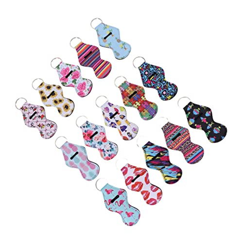 LIFKOME 15stücke Teiliges Lippenstift- Schlüsselanhänger Gemischte Farben Neopren-Sleeve Für Sicheren Transport Von Lippenstiften Flaschen Praktisch Und Langlebig von LIFKOME