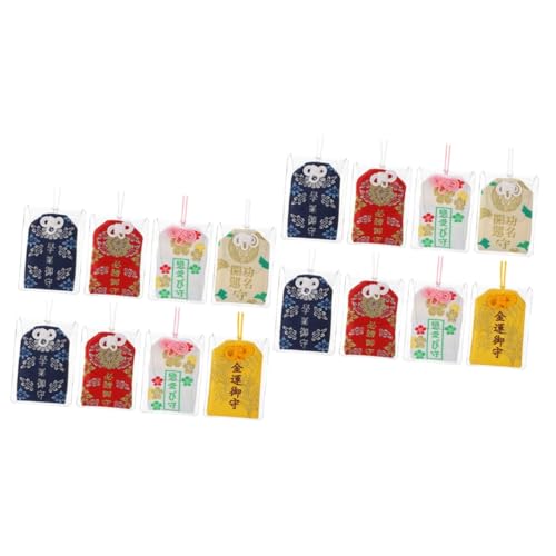 LIFKOME 16 STK Königlicher präsente Weihnachten Festliche Wanddekoration Segensglas Anhänger Glück Tornister Omamori- -Beutel Segenstasche fürs Auto Plastik von LIFKOME