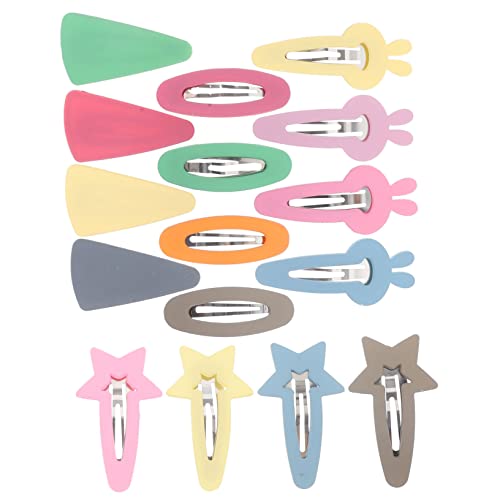 LIFKOME 16 Stück Teiliges Bonbonfarbene Haarklammern Mattierte Haarnadeln mit Verschiedenen Formen Süße Haarschmuck Clips für Mädchen und Frauen Vielseitig für Party Zufällige Farbe von LIFKOME