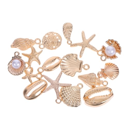 LIFKOME 16 Stück Teiliges Meerestiere Anhänger aus Langlebiger Legierung Muschel und Seestern Charms für Diy Schmuckherstellung Vielseitig Kombinierbar für Halsketten und Armbänder mit von LIFKOME