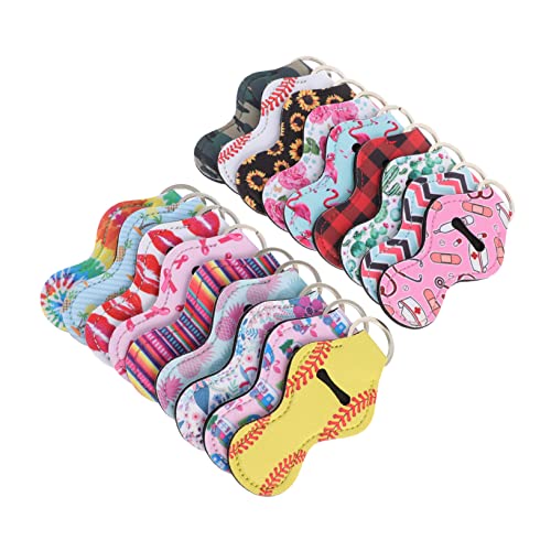 LIFKOME 18stücke Neopren Lippenstift Halter Schlüsselanhänger Mit Schlüsselring Zum Aufhängen Tragbar Für Kleine Lotion Und Handflaschen Organizer von LIFKOME