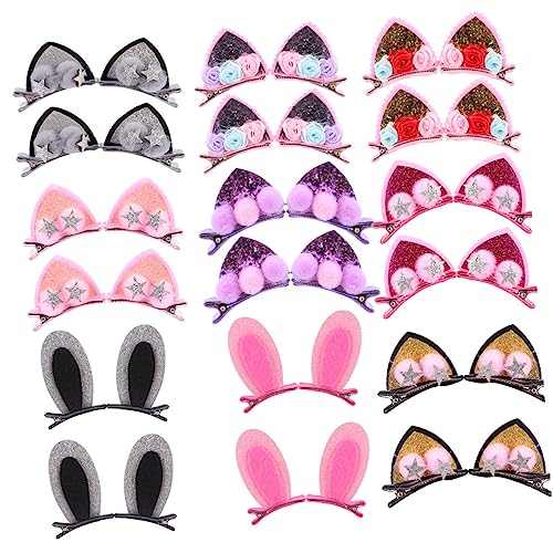 LIFKOME 18stücke Katzenohren Haarschmuck Haarspange Kinderkopfschmuck Hasenohr-kopfbedeckung Katzenohr-kopfschmuck Haarschmuck Für Junge Mädchen Und Junge Mädchen von LIFKOME