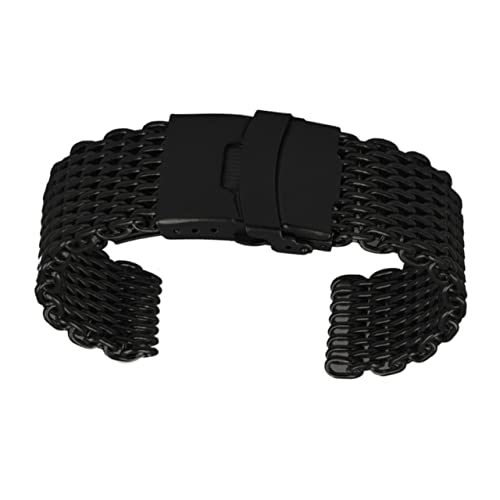 LIFKOME Mesh Uhrenarmband Mit Klappverschluss Design Schwarz Für Und Damen Ergänzung Für Smartwatches Und Klassische Uhren von LIFKOME