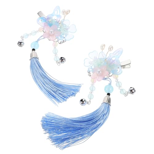 LIFKOME Schmetterlings-haarspangen Im Hanfu-stil Chinesische Blumen-haarclips Für Teenager-mädchen Antikes Design Mit Quaste-haaraccessoires Legierung Und Kunststoff Für Frauen von LIFKOME