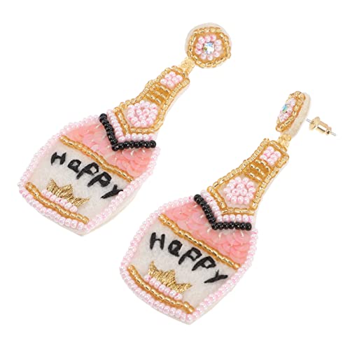 LIFKOME 1Paar Perlen Ohrringe Für Frauen Handgefertigte Sommer Statement Ohrringe Leicht Modeaccessoire Mit Glitzerakzenten von LIFKOME