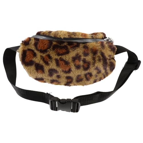 LIFKOME 1stück Junge Mädchen Plüsch Brusttasche Im Leopardenmuster Zufällige Farben Stilvolle Hüfttasche Für Mädchen Praktisch Für Outdoor-aktivitäten Und Freizeit Robustes von LIFKOME
